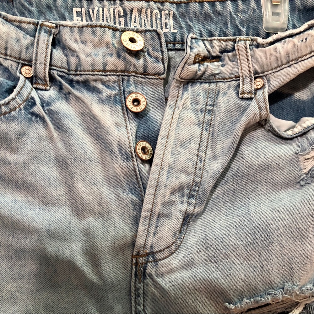 Flying Angel Light Blue Denim Shorts
